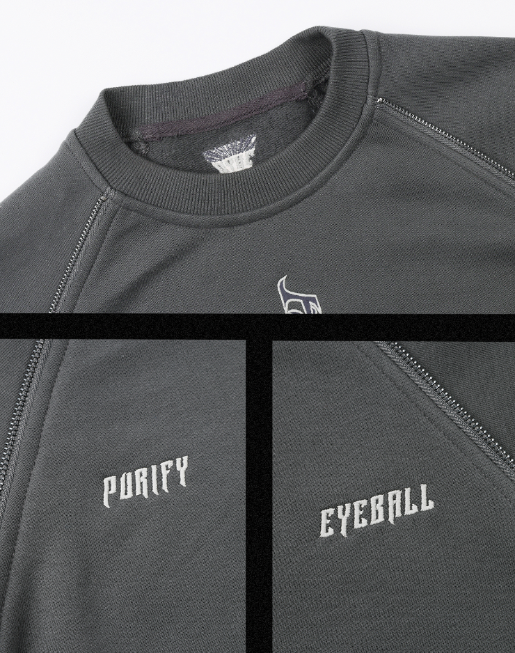 JHYQ Embroidered Logo Zipper Design Heavyweight Sweater