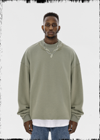 JHYQ Letters Embroidered Logo Heavyweight Sweater