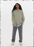 JHYQ Letters Embroidered Logo Heavyweight Sweater