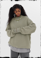 JHYQ Letters Embroidered Logo Heavyweight Sweater