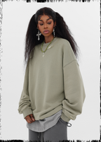 JHYQ Letters Embroidered Logo Heavyweight Sweater