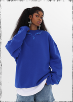 JHYQ Letters Embroidered Logo Heavyweight Sweater