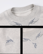 JHYQ Letters Embroidered Logo Heavyweight Sweater