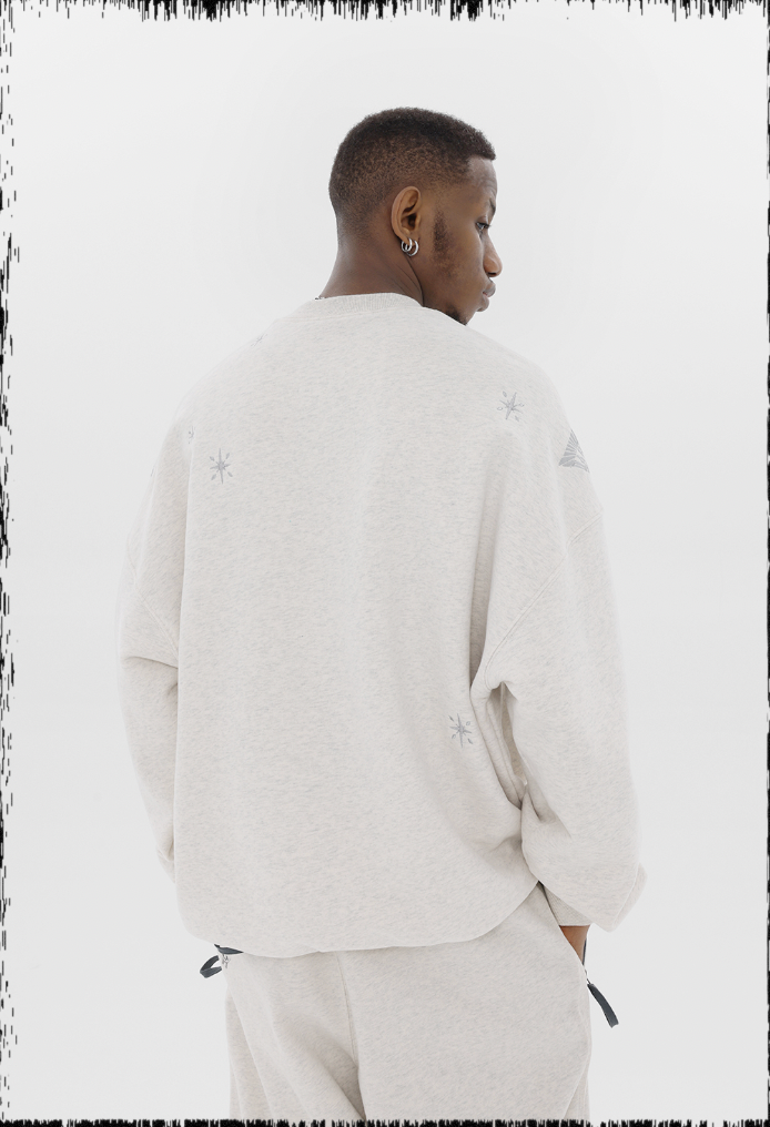 JHYQ Stars Embroidered Heavyweight Sweater