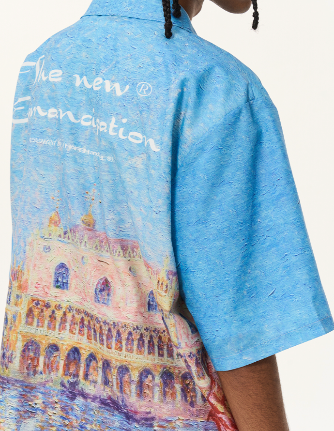 Harsh and Cruel Urban Oil Full Print Cuban Shirt