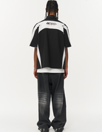 Harsh and Cruel Contrast Color Racing Short Sleeve Shirt
