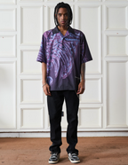 Harsh and Cruel Cyber Skeleton Full Print Cuban Shirt