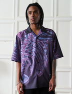 Harsh and Cruel Cyber Skeleton Full Print Cuban Shirt