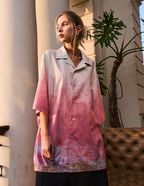 Harsh and Cruel Forest Sunset Full Print Cuban Shirt