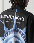 Harsh and Cruel Statue of Liberty printed Cuban Shirt
