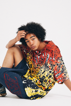 ANTIDOTE  Hawaiian Flower Short Sleeved Cuban Shirt