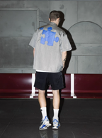 YADcrew Plastic Pattern Fabric Short Sleeved Shirt