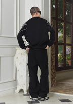YADcrew Ostrich Foam Printed Sweatshirts