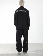 Harsh and Cruel Patchwork Embroidery Long Sleeve POLO
