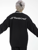 Harsh and Cruel Patchwork Embroidery Long Sleeve POLO