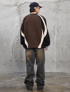 F2CE Splicing Printing Embroidery Sweatshirts