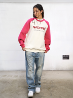 VOTE Star Logo & Contrast Color Sweatshirt