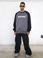 VOTE Star Logo & Contrast Color Sweatshirt