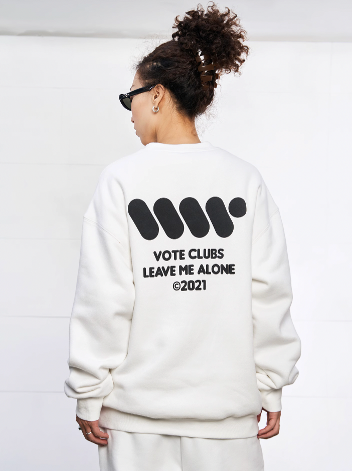VOTE VVVVOTE Basic Crew Neck Sweatshirt