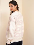 VOTE Irregular Hole Loose Knit Sweater