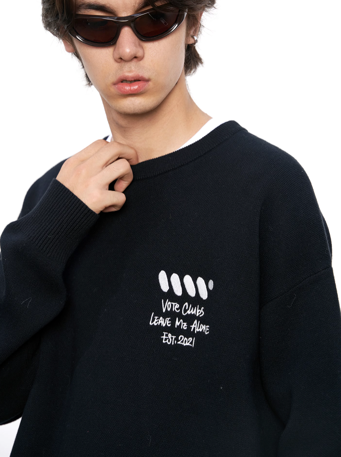 VOTE VVVVOTE Hand Painted Knit Sweater