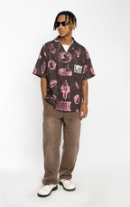 EMPTY REFERENCE Jewelry Full Printed Short Sleeve Shirt