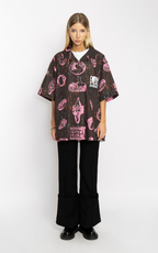 EMPTY REFERENCE Jewelry Full Printed Short Sleeve Shirt