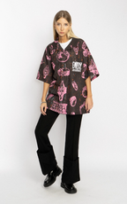 EMPTY REFERENCE Jewelry Full Printed Short Sleeve Shirt