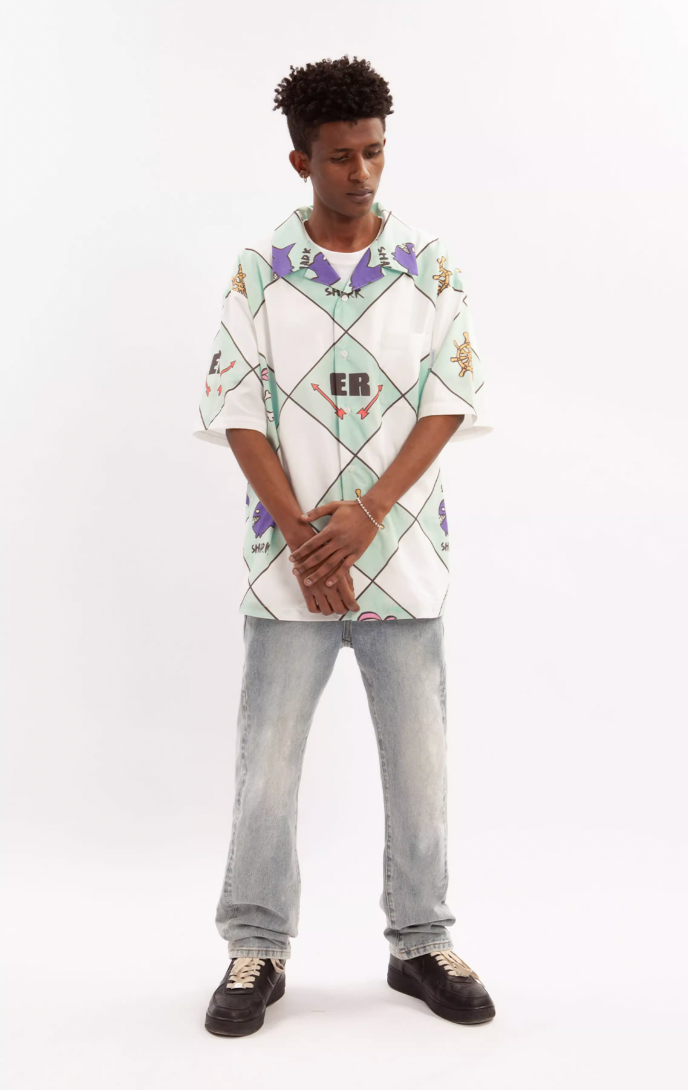EMPTY REFERENCE Shark Short Sleeve Shirt