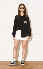 EMPTY REFERENCE Printed Font Long Sleeve Shirt