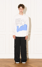 EMPTY REFERENCE Smoking Figure Portrait Long Sleeve Shirt