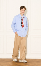 EMPTY REFERENCE Multi Tie Striped Long Sleeve Shirt