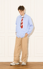 EMPTY REFERENCE Multi Tie Striped Long Sleeve Shirt