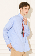 EMPTY REFERENCE Multi Tie Striped Long Sleeve Shirt