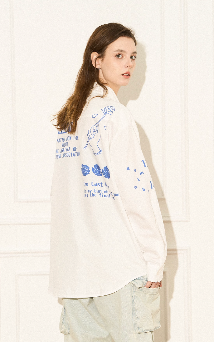 EMPTY REFERENCE Rose Poetry Long Sleeve Shirt
