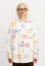 EMPTY REFERENCE Vintage Slogan Long Sleeve Shirt