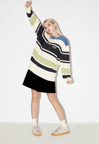 EMPTY REFERENCE Stripes Multi Color Knit Sweater
