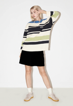 EMPTY REFERENCE Stripes Multi Color Knit Sweater