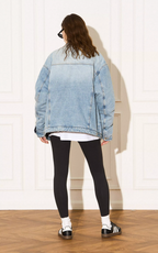 EMPTY REFERENCE Embossed Logo Denim Jacket