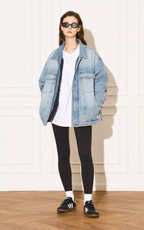 EMPTY REFERENCE Embossed Logo Denim Jacket