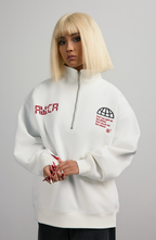 ANTIDOTE Half Zipper Embroidered Sweatshirt