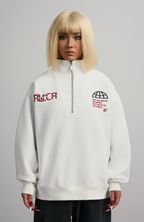 ANTIDOTE Half Zipper Embroidered Sweatshirt