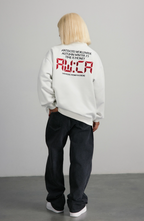 ANTIDOTE Half Zipper Embroidered Sweatshirt