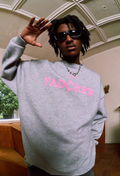 YADcrew Phantom Letters Logo Destruction Knit Sweater