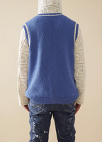EVILKNIGHT(EK) Jacquard Logo Knit Vest