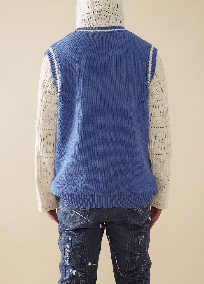 EVILKNIGHT(EK) Jacquard Logo Knit Vest