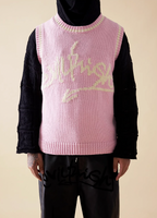 EVILKNIGHT(EK) Jacquard Logo Knit Vest