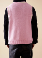 EVILKNIGHT(EK) Jacquard Logo Knit Vest