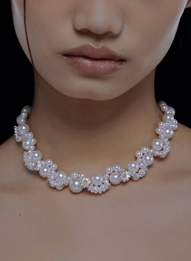 NboStore Daisy & Pearl Necklace