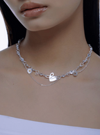 NboStore Zirconia Daisy couple Necklace